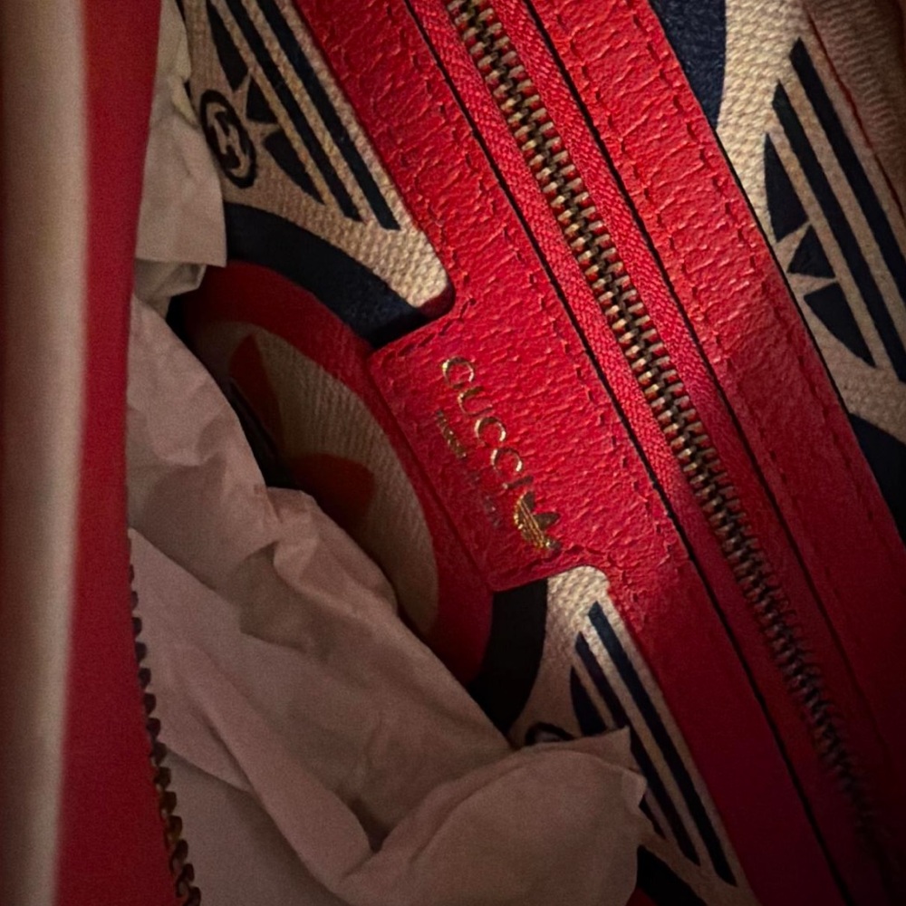 Adidas Red and Gold Logo Bag - Picture 4 of 4
